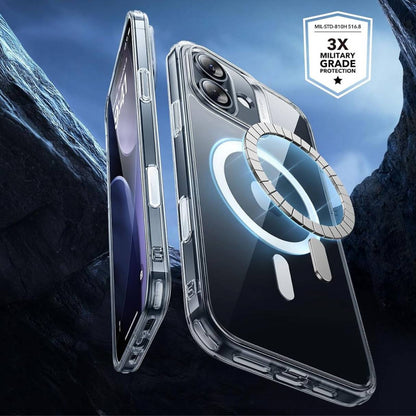 ESR Funda para iPhone 17, botón para control de cámara, compatible con MagSafe, protección de grado militar a prueba de golpes, transparente