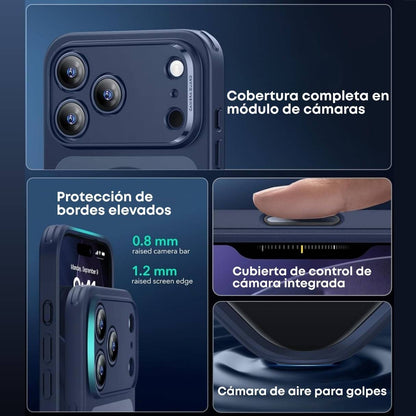 ESR Funda para iPhone 17 Pro Max, control de cámara, compatible con MagSafe, tecnología Shockof de grado militar, azul