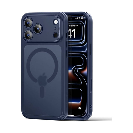ESR Funda para iPhone 17 Pro Max, control de cámara, compatible con MagSafe, tecnología Shockof de grado militar, azul