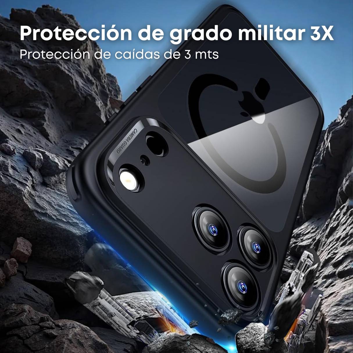 ESR Funda para iPhone 17 Pro, control de cámara, compatible con MagSafe, tecnología Shockof de grado militar, negro