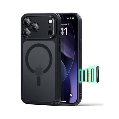 ESR Funda para iPhone 17 Pro, control de cámara, compatible con MagSafe, tecnología Shockof de grado militar, negro