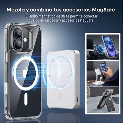 Funda ESR para iPhone 16 con MagSafe, protección de grado militar 3X, compatible con carga Qi2, funda transparente