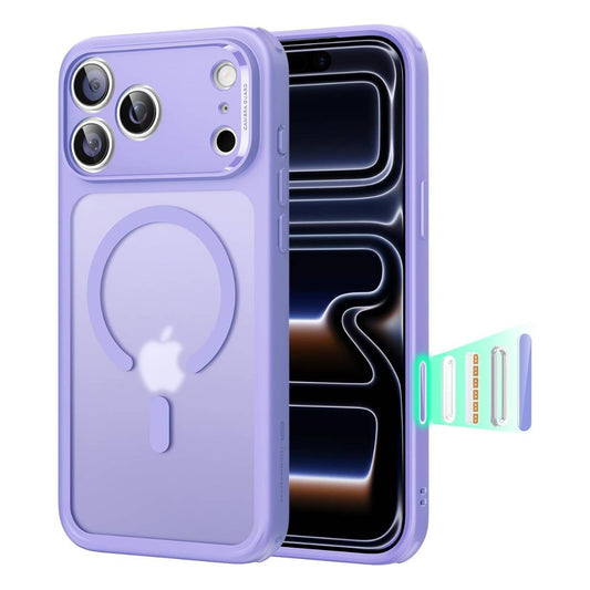 ESR Funda para iPhone 17 Pro Max, control de cámara, compatible con MagSafe, tecnología Shockof de grado militar, funda lila