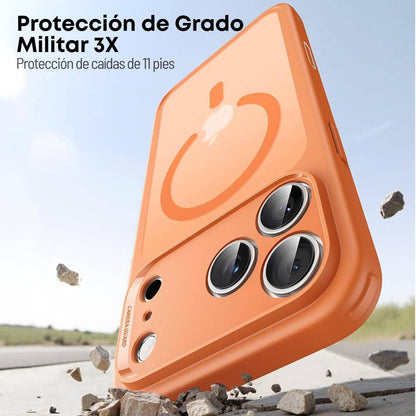 ESR Funda para iPhone 17 Pro Max, control de cámara, compatible con MagSafe, tecnología Shockof de grado militar, funda naranja