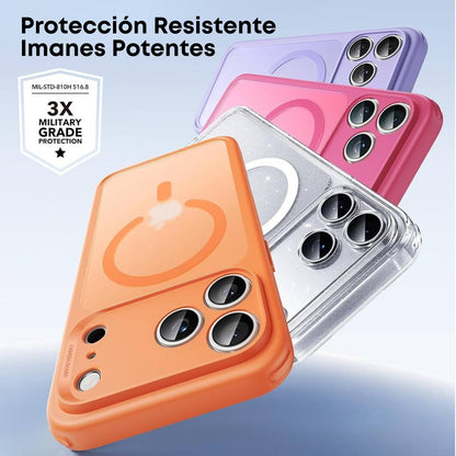 ESR Funda para iPhone 17 Pro Max, control de cámara, compatible con MagSafe, tecnología Shockof de grado militar, funda naranja