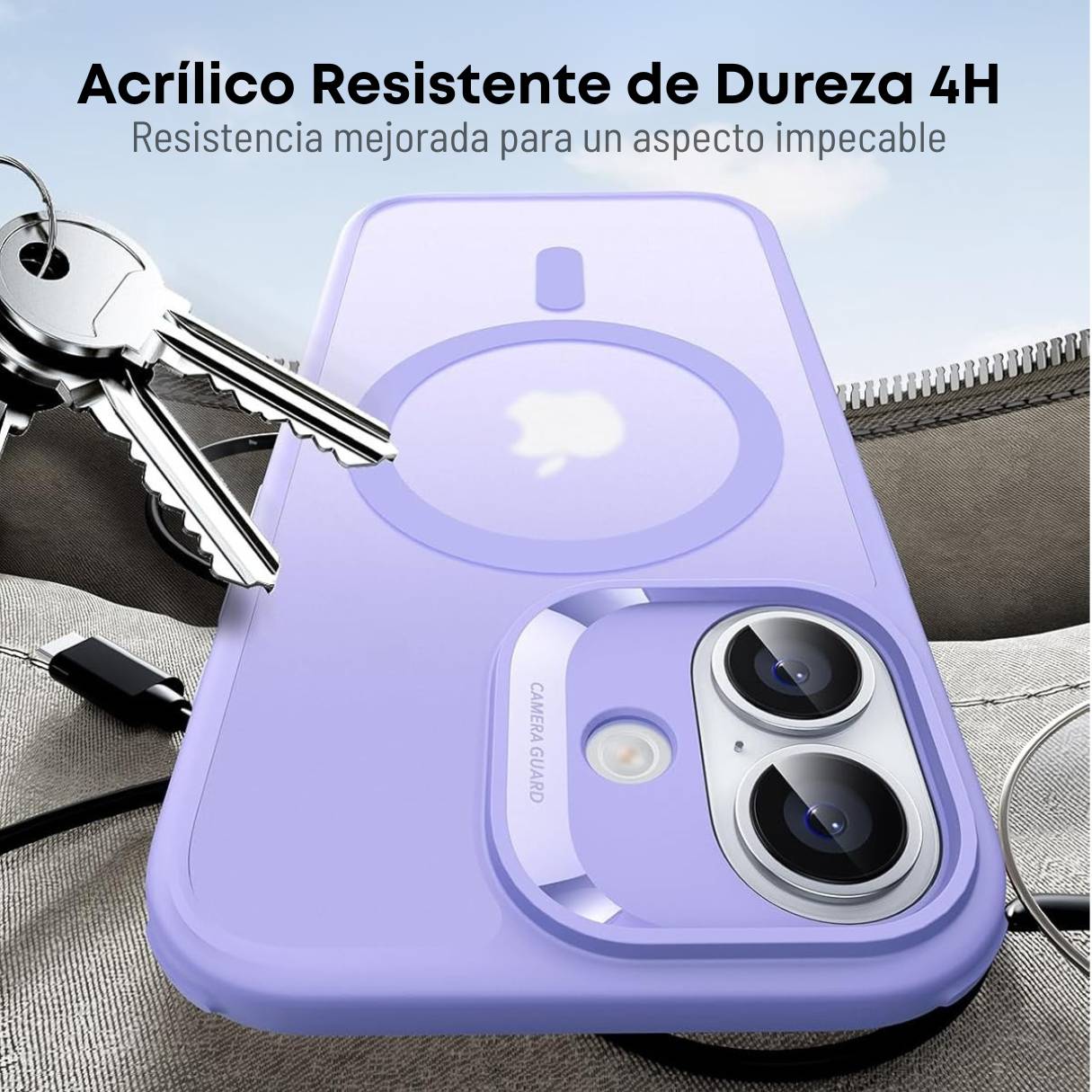 Funda ESR para iPhone 17 con MagSafe, compatible con carga Qi2 de 25W, protección de grado militar 3X, funda lila