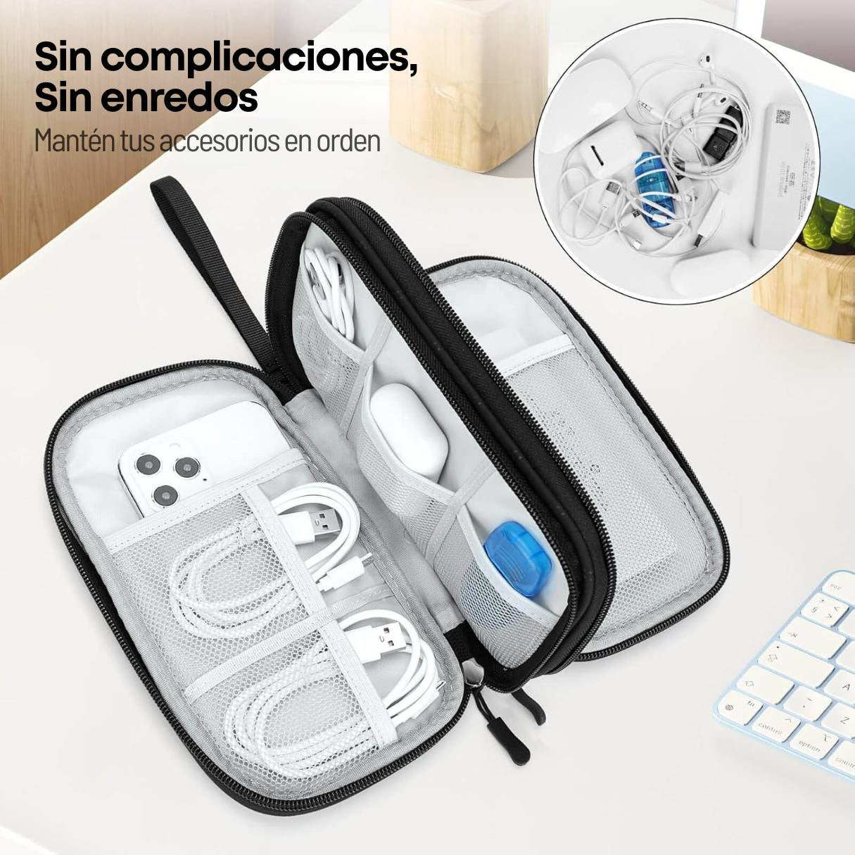 FYY Organizador de Accesorios, estuche impermeable color negro