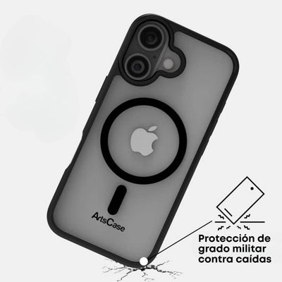 ArtsCase Funda MagSafe Transparente Bordes Negros – iPhone 17