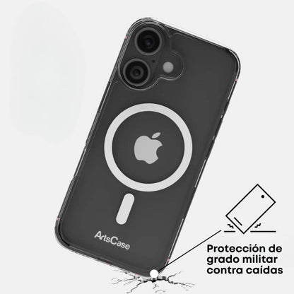 Funda ArtsCase para iPhone 17 con MagSafe, protección de grado militar, transparente