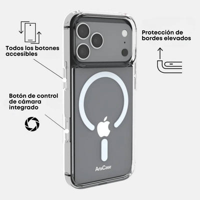 ArtsCase Funda MagSafe Transparente para iPhone 17 Pro