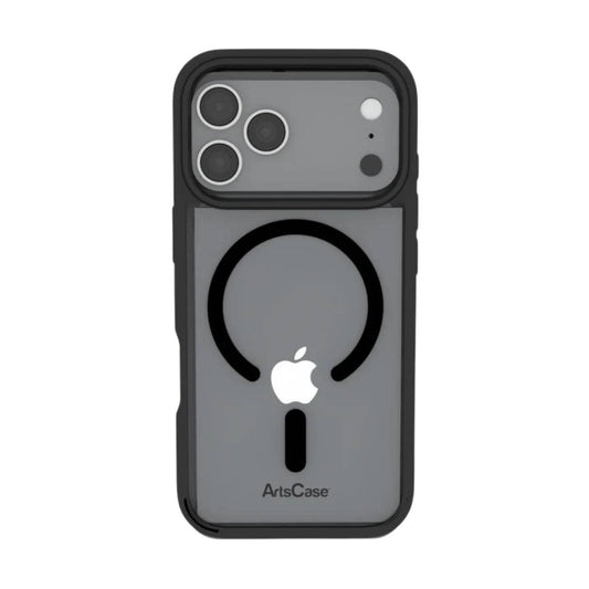 Funda ArtsCase para iPhone 17 Pro con MagSafe, protección de grado militar, transparente bordes negros