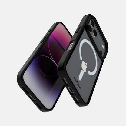 Funda ArtsCase para iPhone 17 Pro Max con MagSafe, protección de grado militar, transparente bordes negros