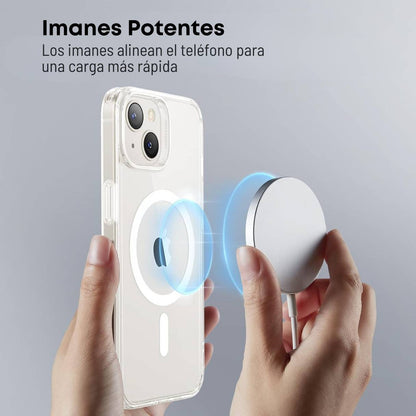 Funda ESR para iPhone 14/13 con MagSafe, protección de grado militar 3X, resistente al amarilleo. transparente
