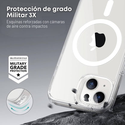 Funda ESR para iPhone 14/13 con MagSafe, protección de grado militar 3X, resistente al amarilleo. transparente