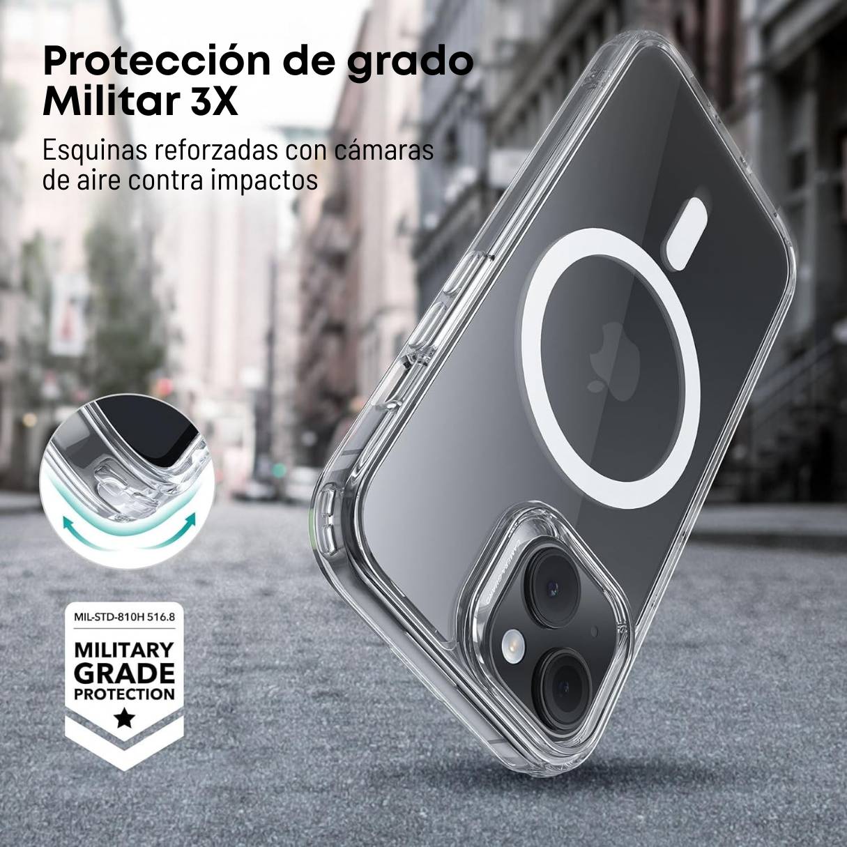 ESR Funda MagSafe para iPhone 15 transparente