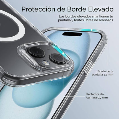 Funda ESR para iPhone 15 con MagSafe, protección de grado militar 3X, funda transparente