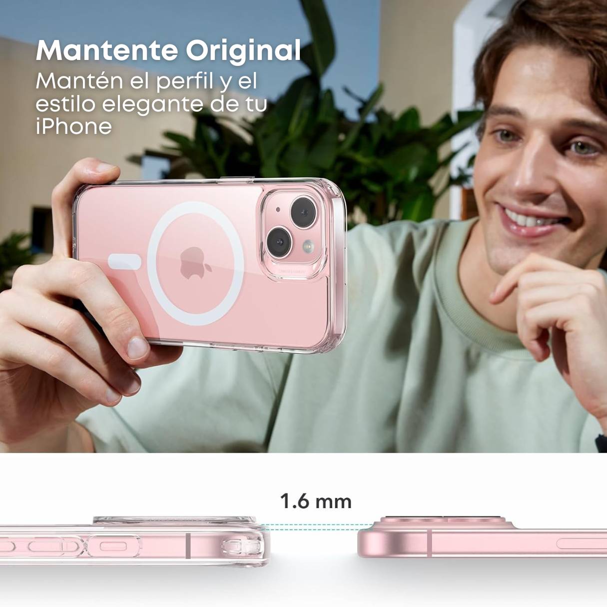 ESR Funda MagSafe para iPhone 15 rosa