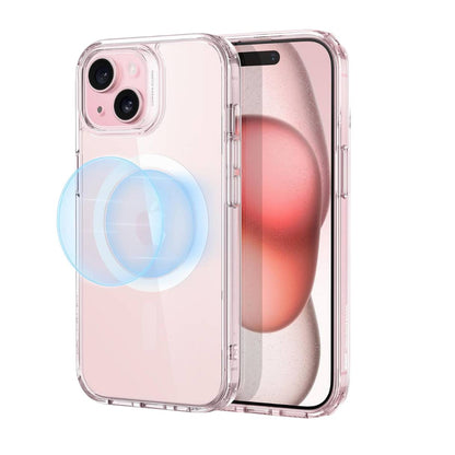 Funda ESR para iPhone 15 con MagSafe, protección de grado militar, resistente al amarilleo, rosa translúcido