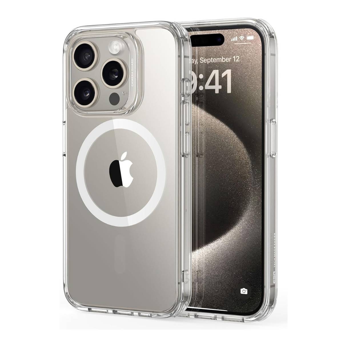 ESR Funda  MagSafe para iPhone 15 Pro transparente