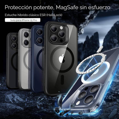 ESR Funda  MagSafe para iPhone 15 Pro transparente
