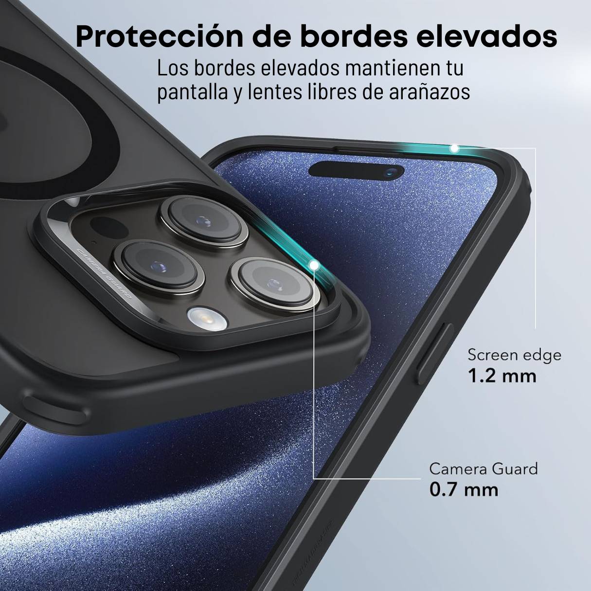 Funda ESR para iPhone 15 Pro, con MagSafe, protección de grado militar, resistente al amarilleo, negro mate