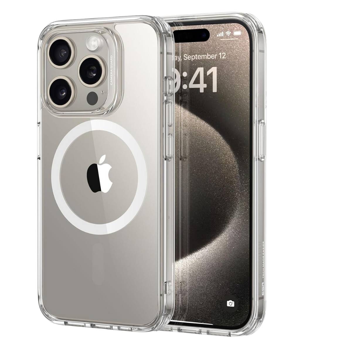 Funda ESR para iPhone 15 Pro Max con MagSafe, protección de grado militar 3X, funda transparente