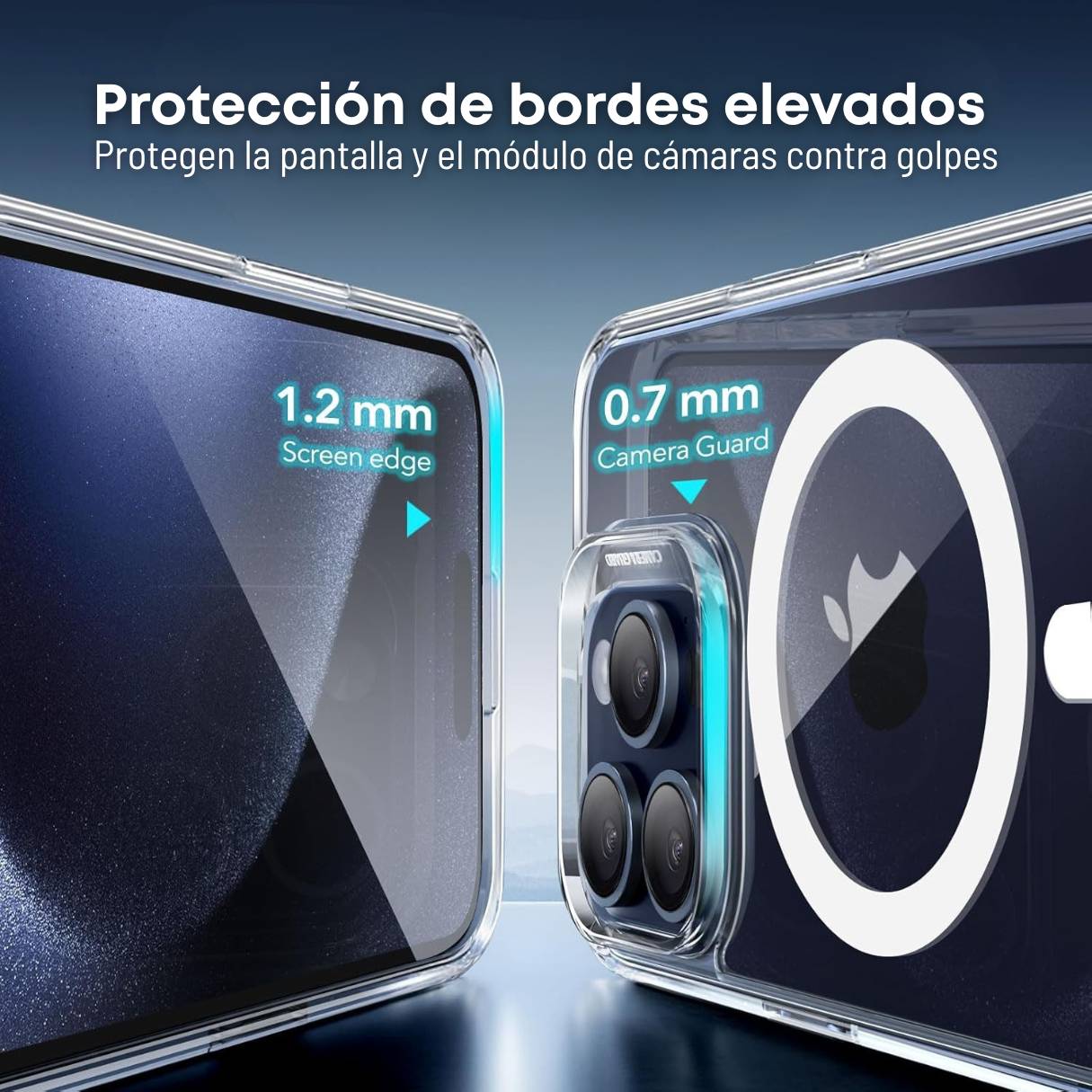 Funda ESR para iPhone 15 Pro Max con MagSafe, protección de grado militar 3X, funda transparente