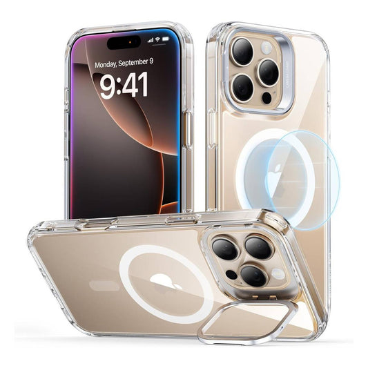 Funda ESR para iPhone 16 Pro Max con MagSafe, protección de grado militar 3X, anti amarilleo, soporte de anillo de cámara, funda transparente