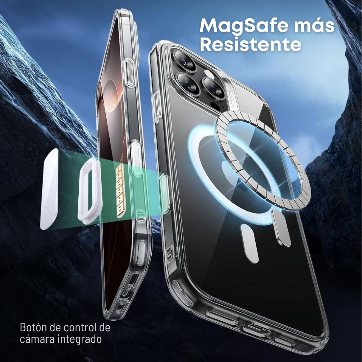 Funda ESR para iPhone 16 Pro Max con MagSafe, protección de grado militar 3X, anti amarilleo, transparente