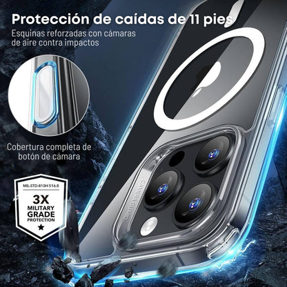 Funda ESR para iPhone 16 Pro Max con MagSafe, protección de grado militar 3X, anti amarilleo, transparente