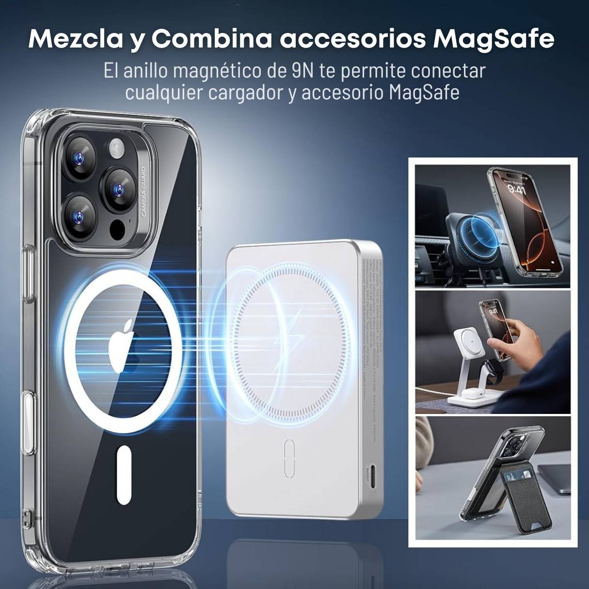 Funda ESR para iPhone 16 Pro Max con MagSafe, protección de grado militar 3X, anti amarilleo, transparente