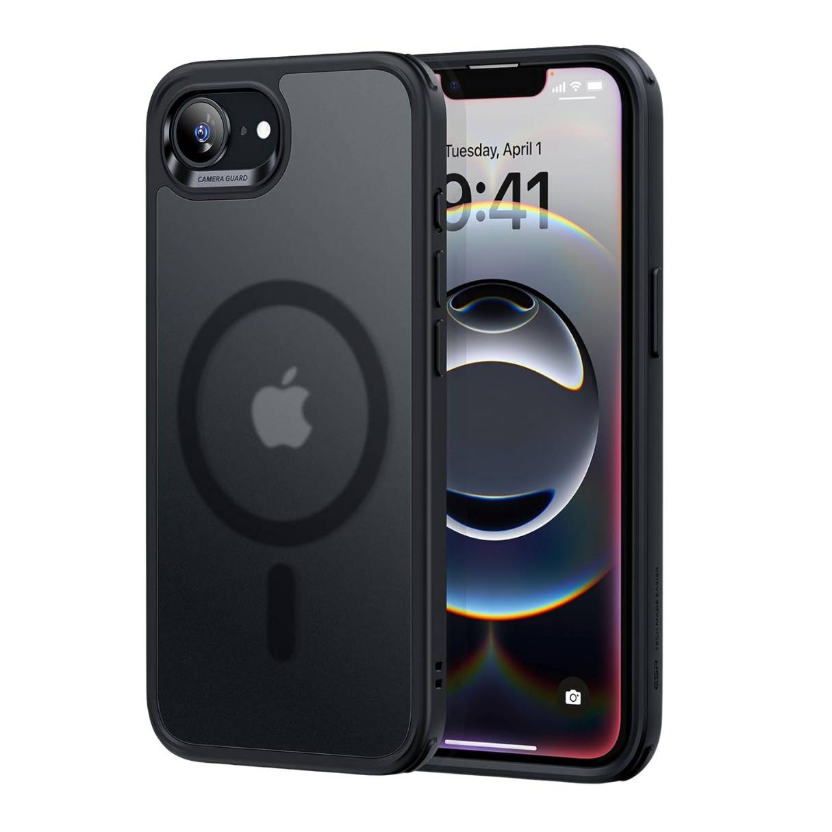 Funda ESR para iPhone 16e con MagSafe, protección de grado militar 3X, cámara de aire para golpes, negro mate