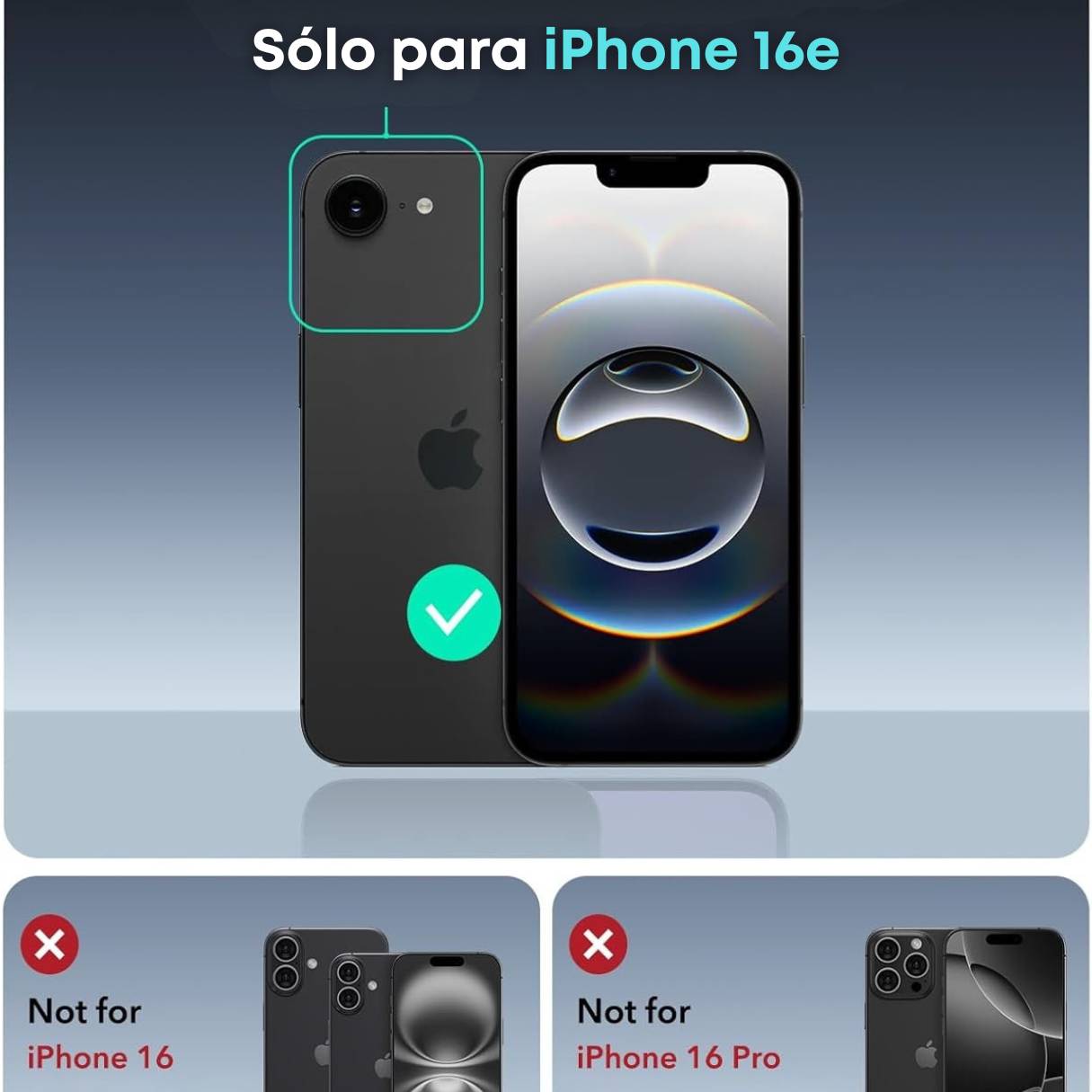 Funda ESR para iPhone 16e con MagSafe, protección de grado militar 3X, funda transparente