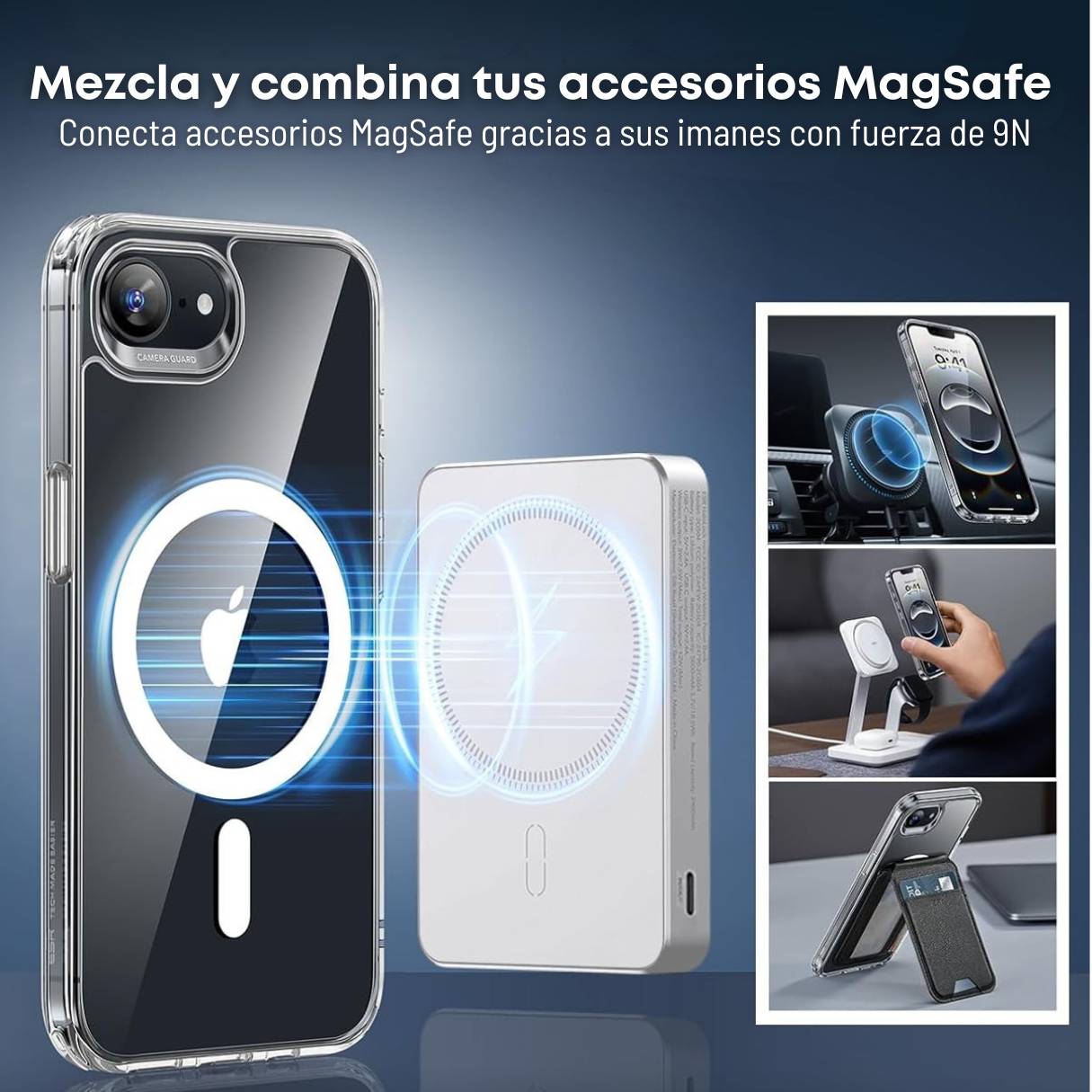 Funda ESR para iPhone 16e con MagSafe, protección de grado militar 3X, funda transparente