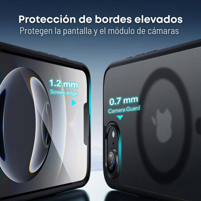 Funda ESR para iPhone 16e con MagSafe, protección de grado militar 3X, cámara de aire para golpes, negro mate