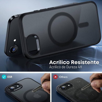 Funda ESR para iPhone 16e con MagSafe, protección de grado militar 3X, cámara de aire para golpes, negro mate