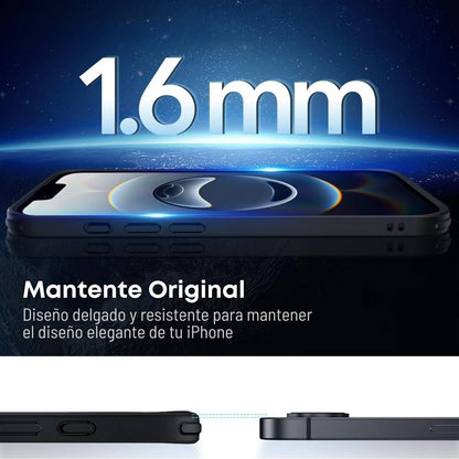 Funda ESR para iPhone 16e con MagSafe, protección de grado militar 3X, cámara de aire para golpes, negro mate