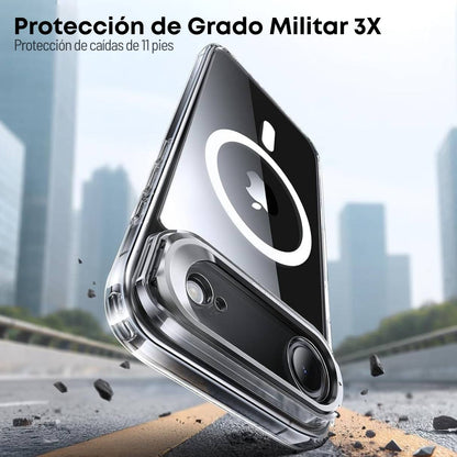 Funda ESR para iPhone 17 Air con MagSafe, protección de grado militar 3X, anti amarilleo, soporte de anillo de cámara integrado, funda transparente