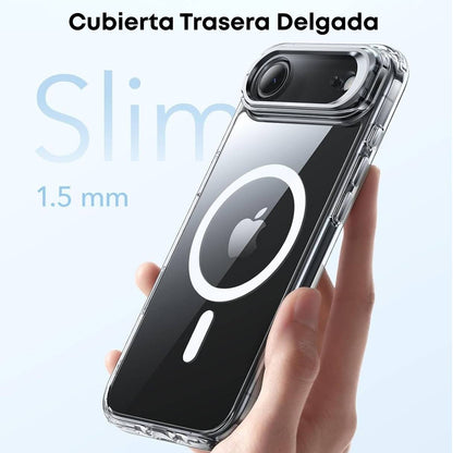 Funda ESR para iPhone 17 Air con MagSafe, protección de grado militar 3X, anti amarilleo, soporte de anillo de cámara integrado, funda transparente