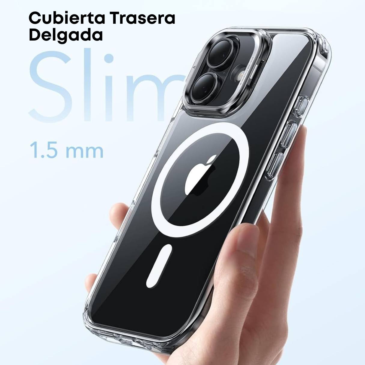 Funda ESR para iPhone 17 con MagSafe, protección de grado militar 3X, anti amarilleo, con soporte de anillo de cámara integrado, transparente