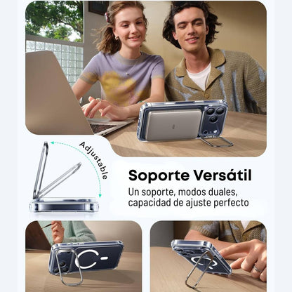 Funda ESR para iPhone 17 Pro Max con MagSafe, protección de grado militar 3X, anti amarilleo, con soporte de anillo de cámara integrado, transparente