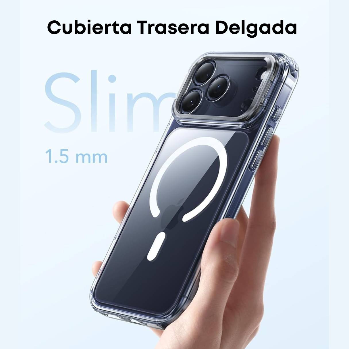 Funda ESR para iPhone 17 Pro con MagSafe, protección de grado militar 3X, anti amarilleo, con soporte de anillo de cámara integrado, transparente