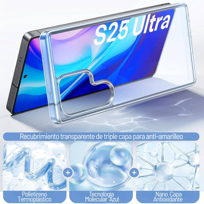 TORRAS Funda para Samsung Galaxy S25 Ultra, protección de grado militar, anti amarilleo, funda delgada transparente