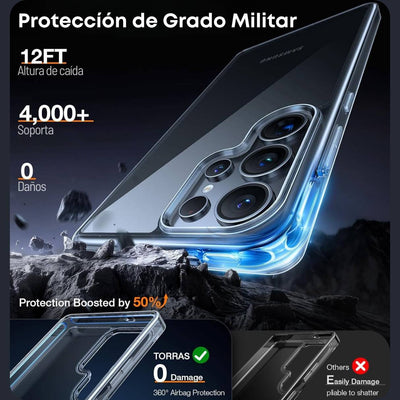 TORRAS Funda para Samsung Galaxy S25 Ultra transparente