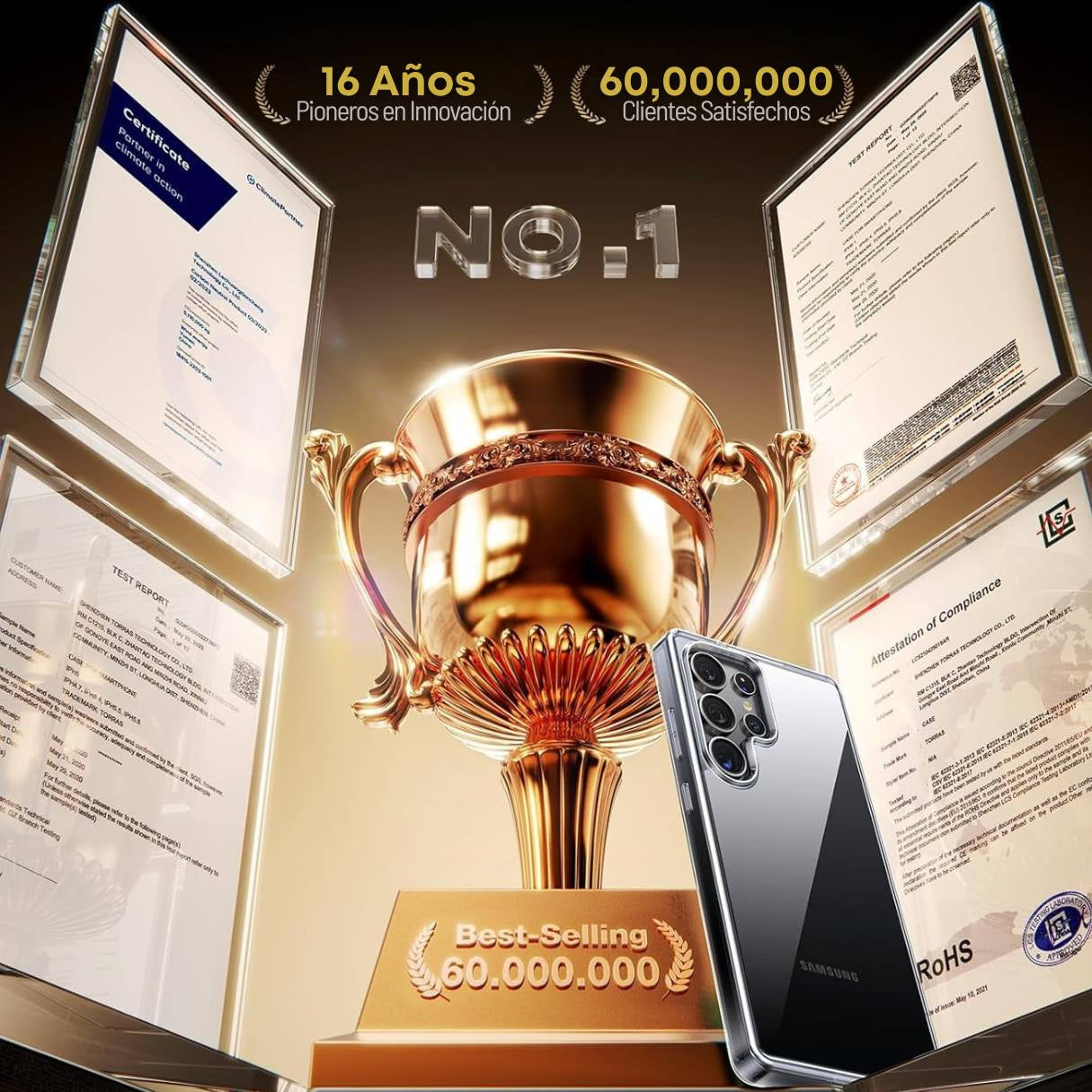 TORRAS Funda para Samsung Galaxy S25 Ultra, protección de grado militar, anti amarilleo, funda delgada transparente