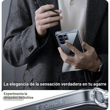 TORRAS Funda para Samsung Galaxy S25 Ultra, protección de grado militar, anti amarilleo, funda delgada transparente
