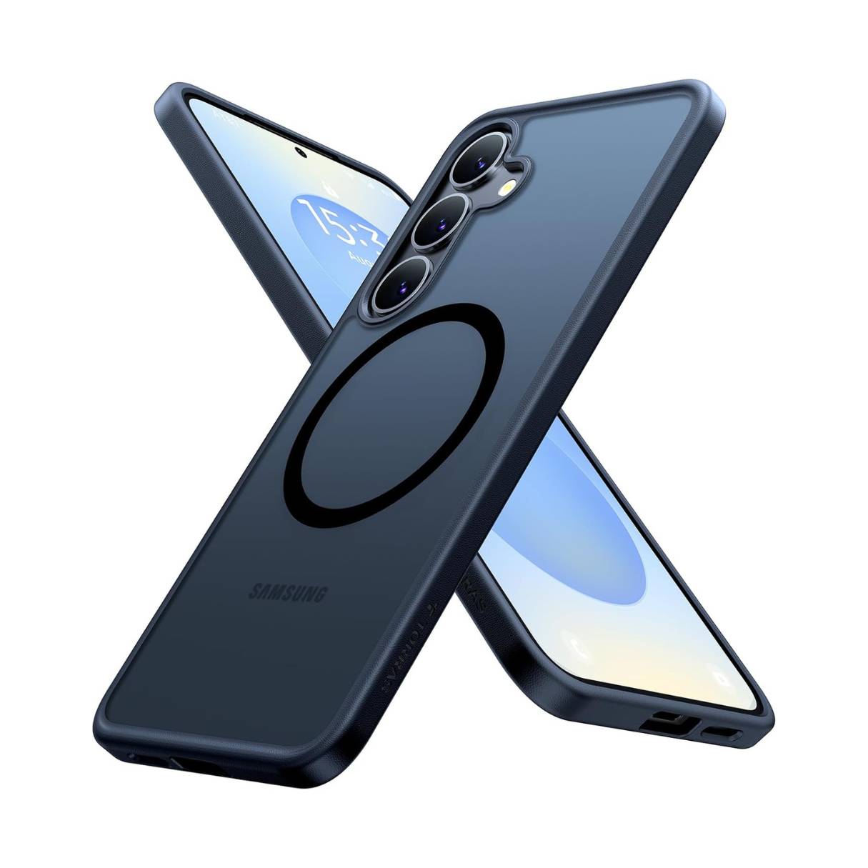 TORRAS - Funda MagSafe Samsung Galaxy S25, negro semitransparente