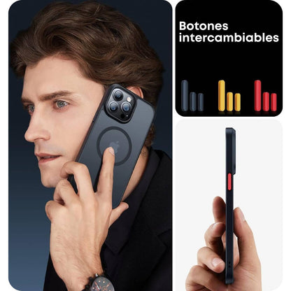 Funda TORRAS MagSafe para iPhone 14 Pro, protección de grado militar, probada en caídas de 3 metros, negro mate