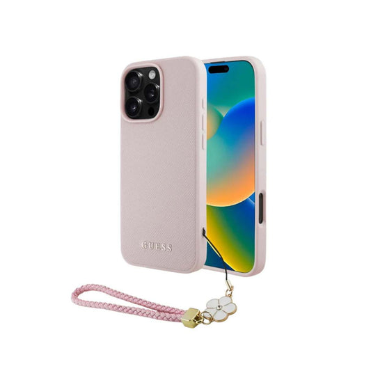Guess Funda MagSafe para iPhone 16 Pro Max contra caídas de grado militar, borde suave, delgada, elegante