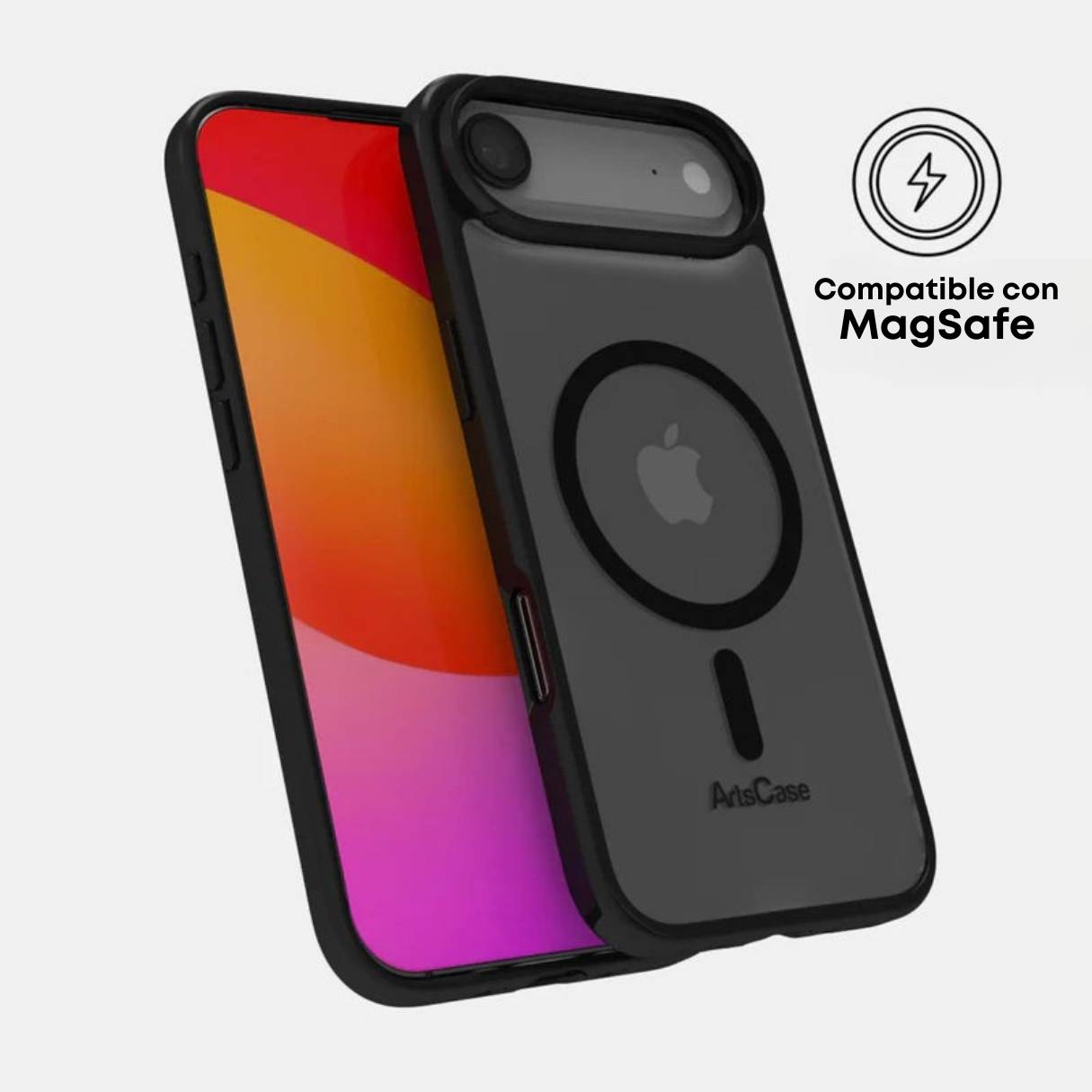 ArtsCase Funda MagSafe Transparente Bordes Negros – iPhone 17 Air